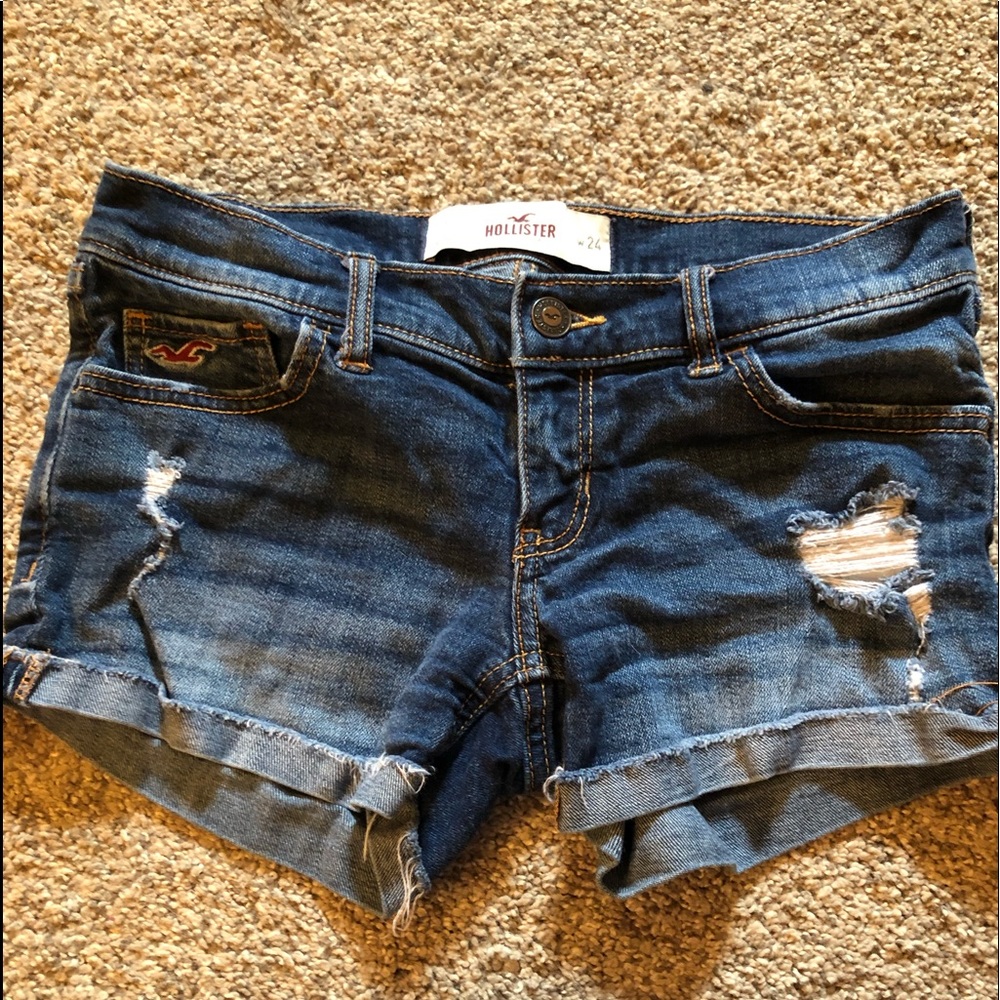 Hollister Co. Distressed jean shorts